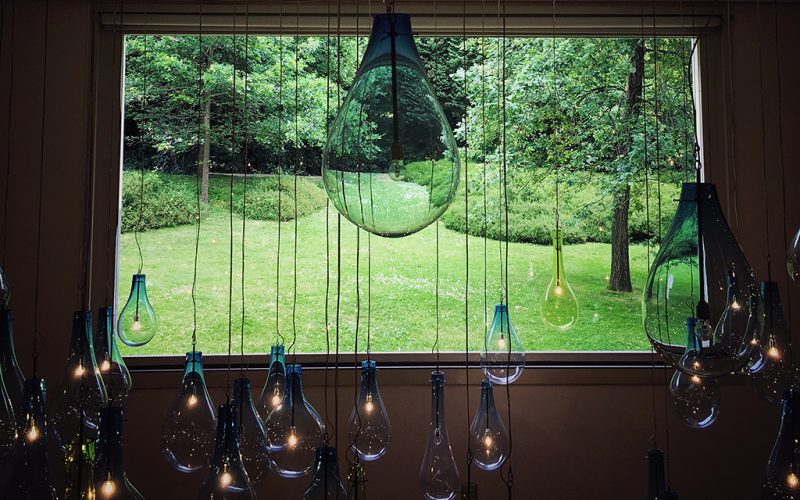 A view through a window in Serralves Museum.